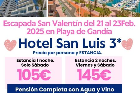 Escapada San Valentín Gandía