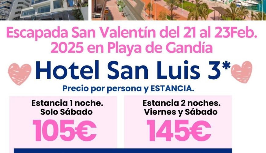 Escapada San Valentín Gandía